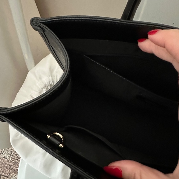 Furla Black Leather Tote Bag w/ Strap - Picture 6 of 7